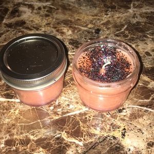 Two Homemade Coconut Macaroon Candles